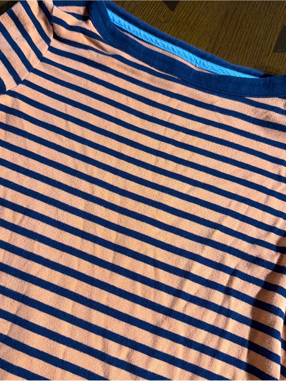 Talbots PM Women’s Striped Tee in Orange and Navy